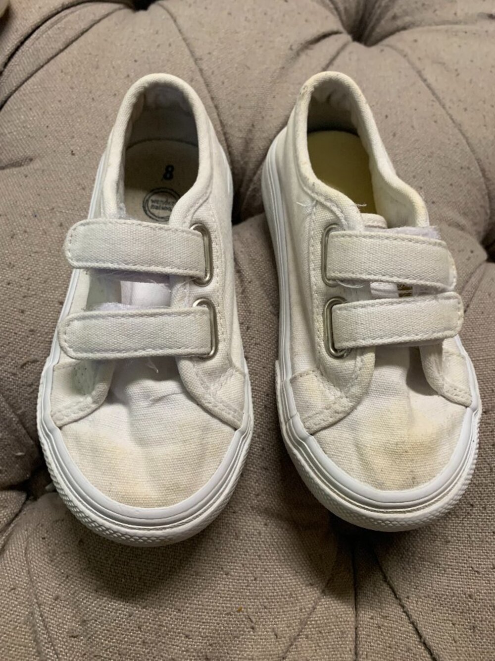 Unisex Size 8 Wonder Nation White Slip On Shoes